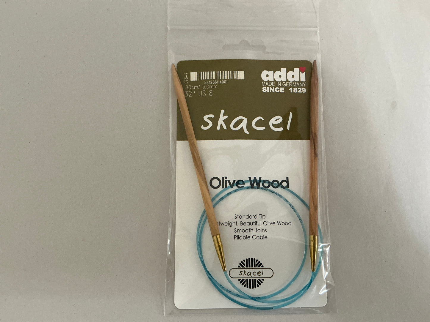 Skacel by Addi- Olive Wood Circular Needles 32”