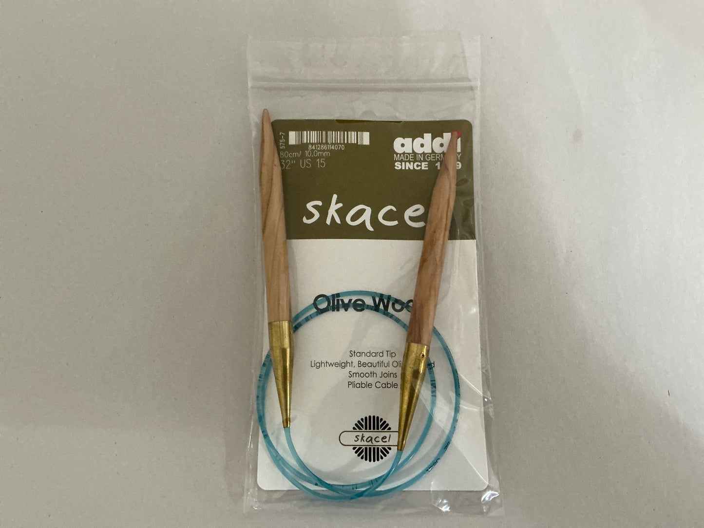 Skacel by Addi- Olive Wood Circular Needles 32”