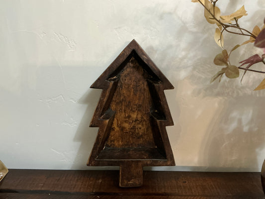 Pine Tree Dough Bowl Brown