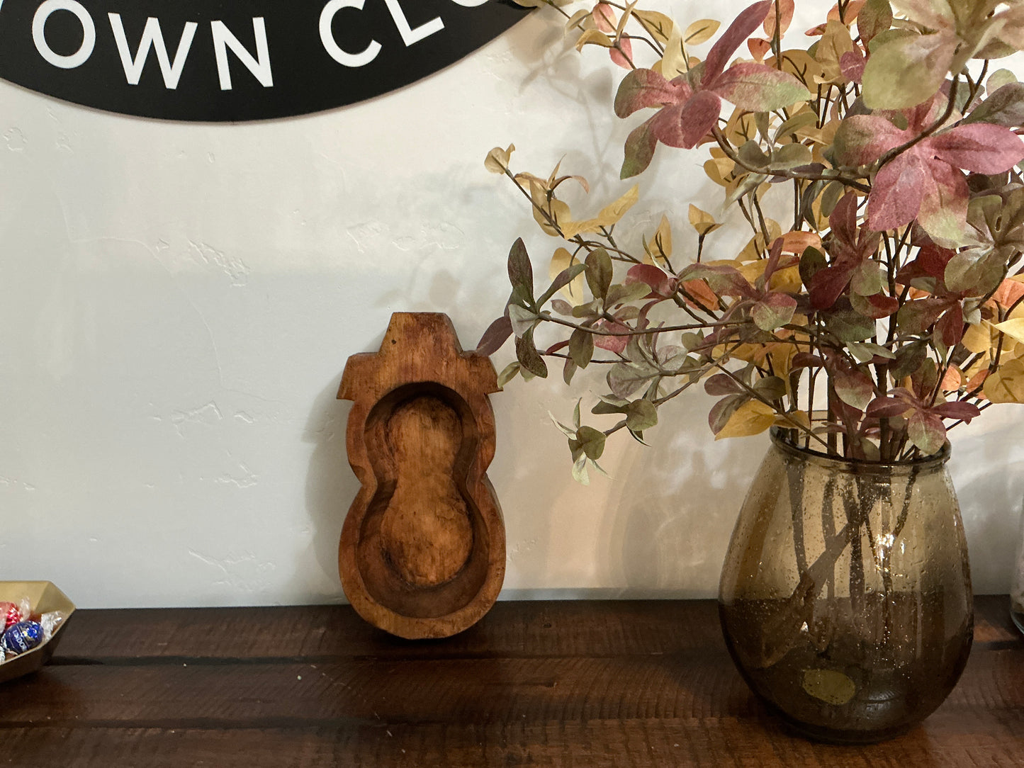 Snowman Dough Bowl Brown