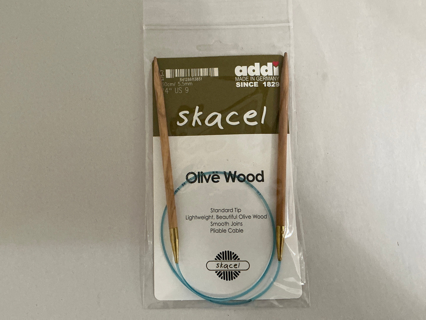 Skacel by Addi- Olive Wood Circular Needles 24”