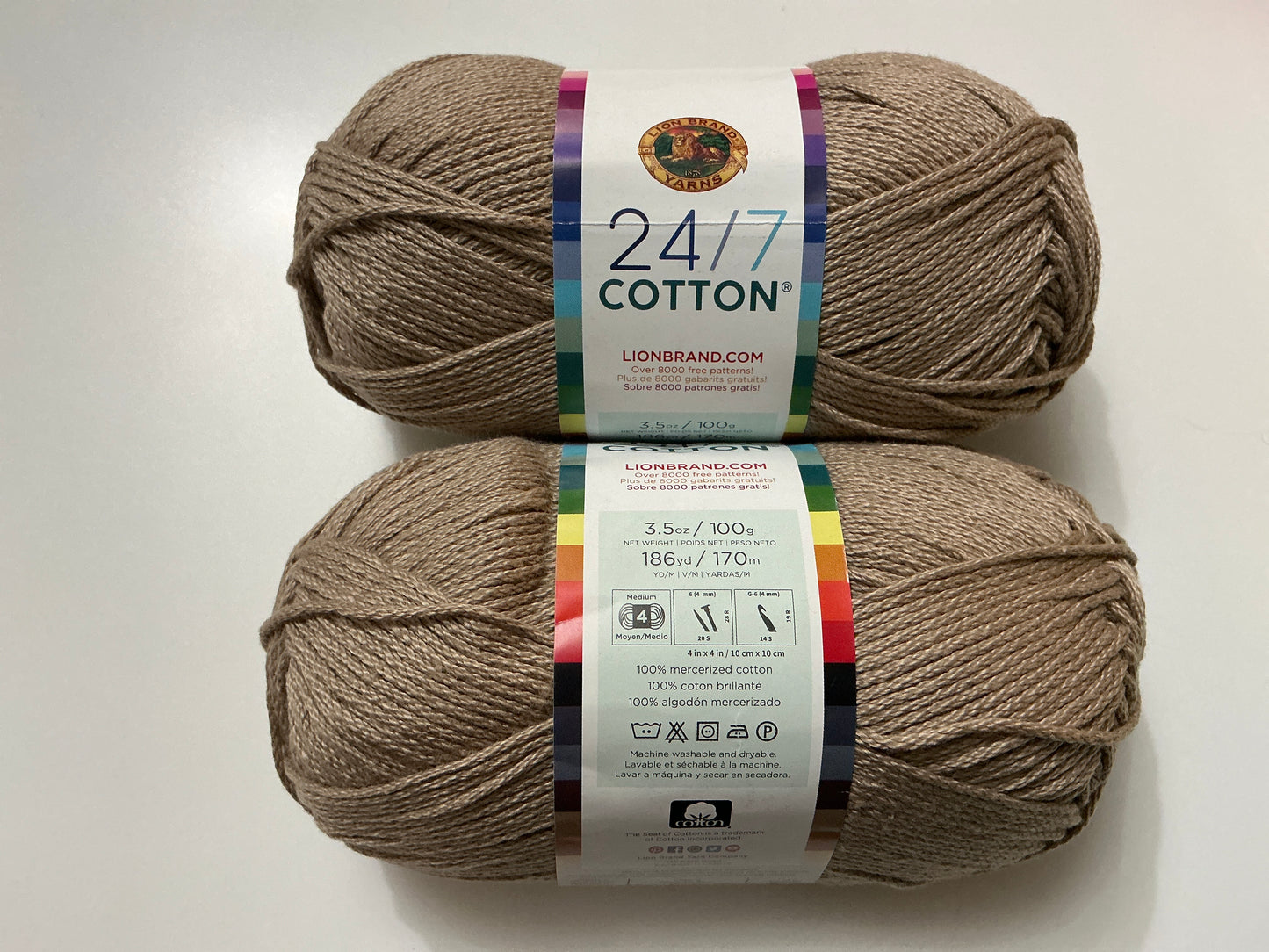 Lion Brand 24/7 Cotton-Taupe