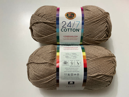 Lion Brand 24/7 Cotton-Taupe
