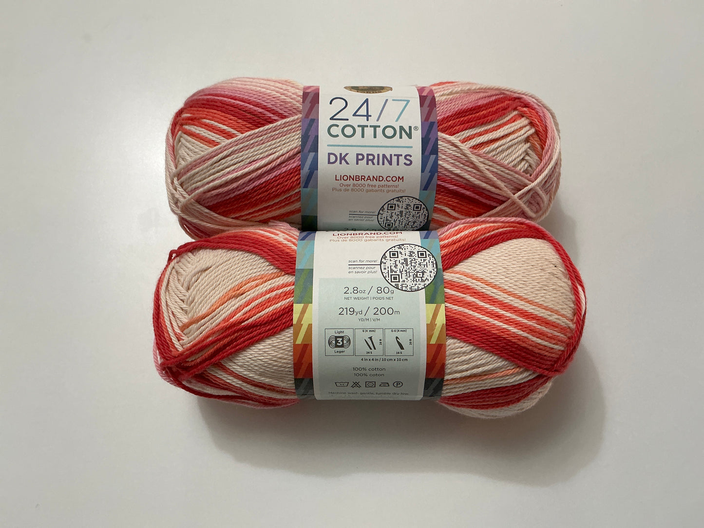 Lion Brand 24/7 Cotton DK-Flamingo