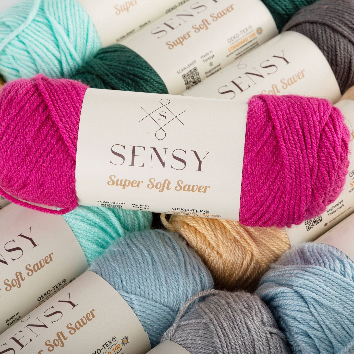 Sensy Super Soft Saver Yarn, 3.5 oz, 190 Yards, Gauge 4 Medium