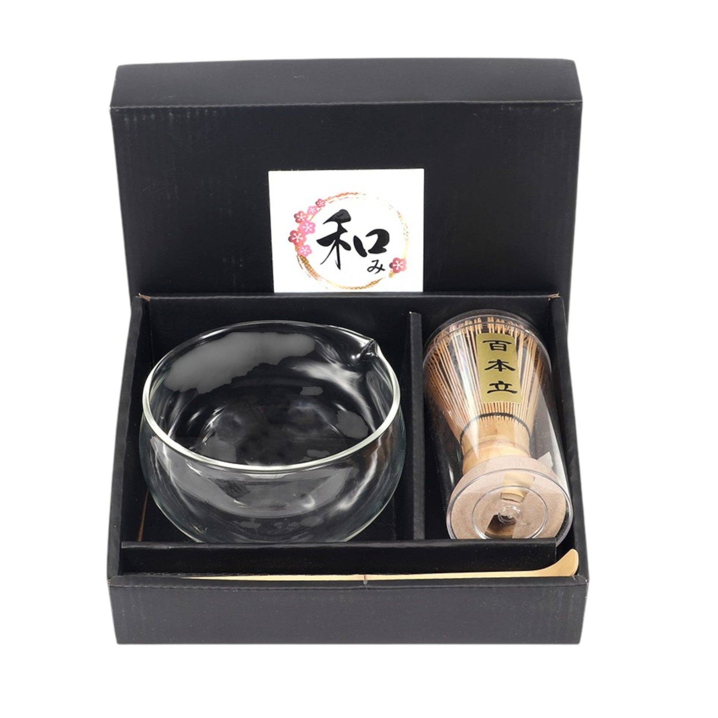Matcha Set 16oz Glass Matcha Latte Bowl with Whisk and Scoop (1/16)