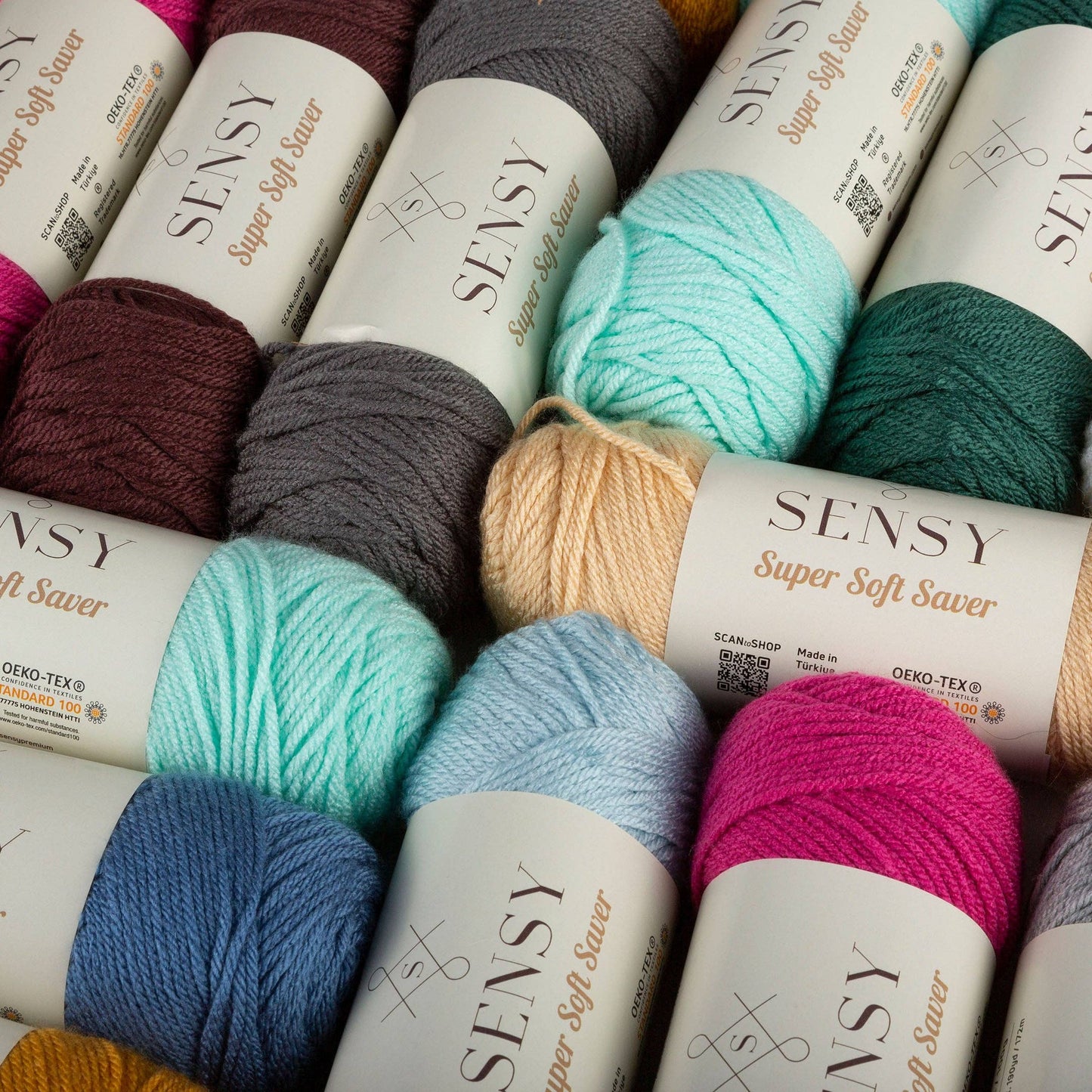 Sensy Super Soft Saver Yarn, 3.5 oz, 190 Yards, Gauge 4 Medium