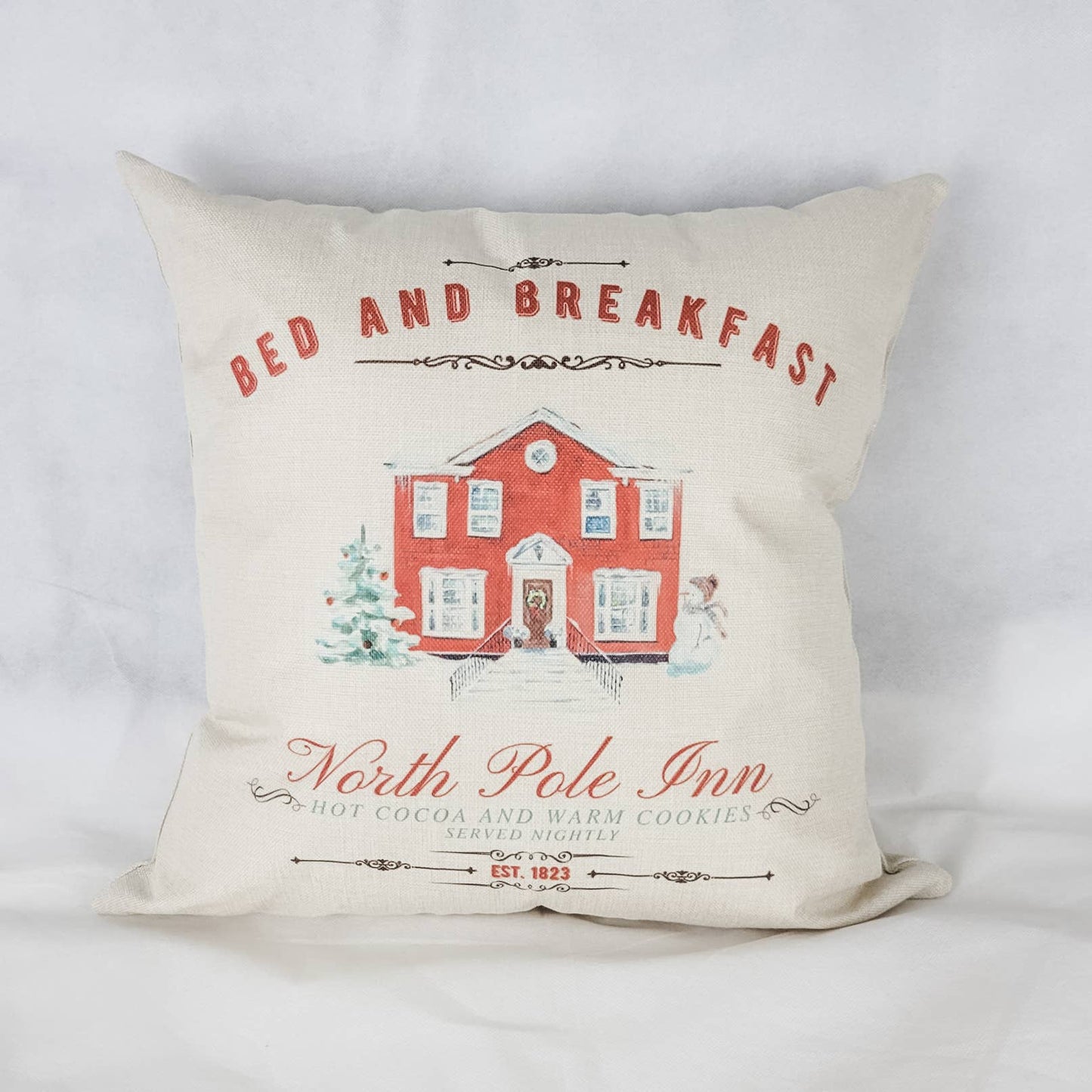 North Pole Inn Pillow Cover