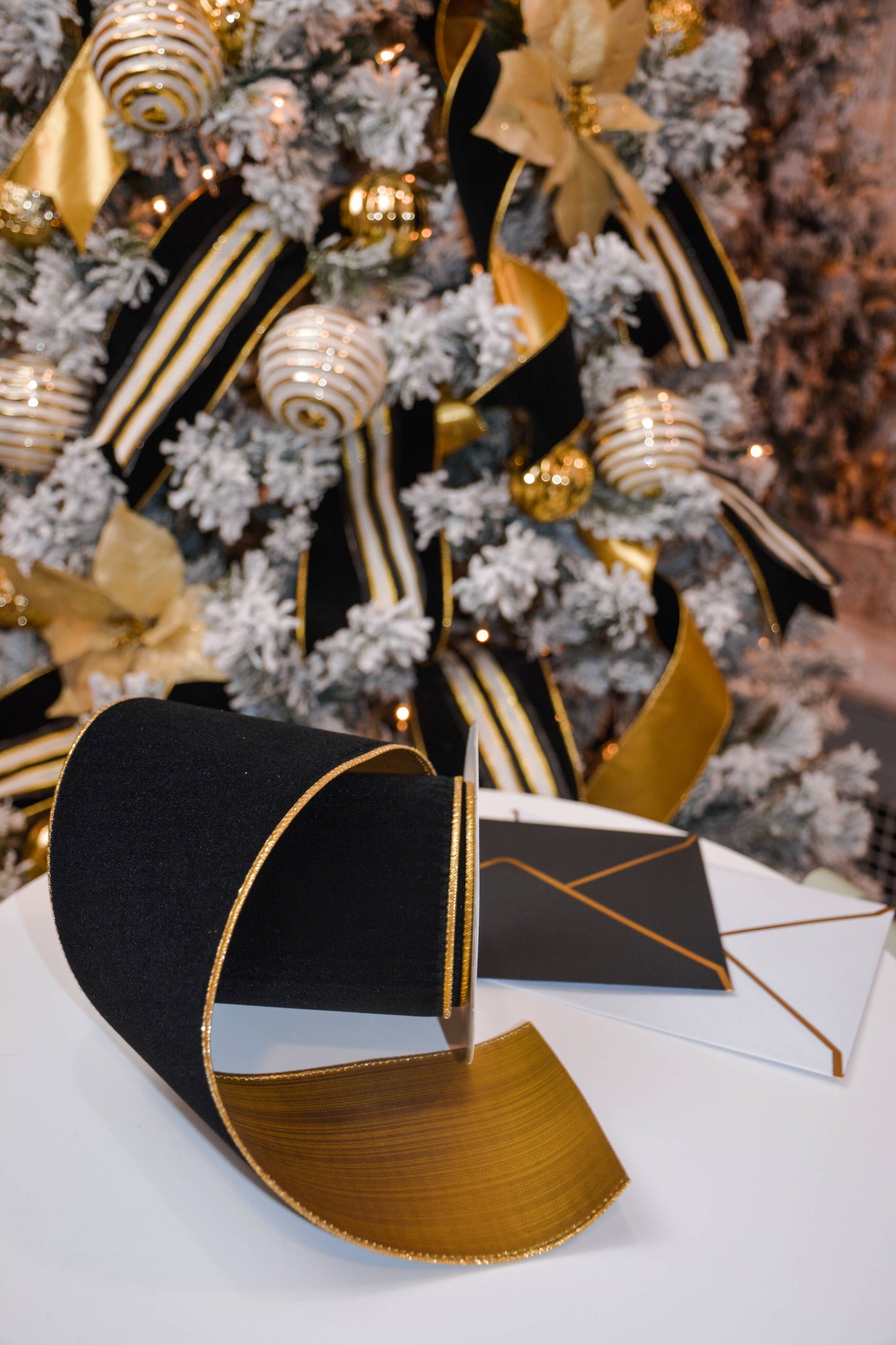 2.5" Burgundy Velvet Reversible Gold Wired Ribbon