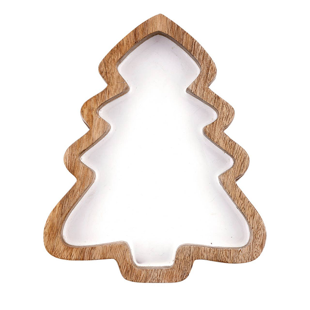 Wood + Enamel Tree Platter - Small
