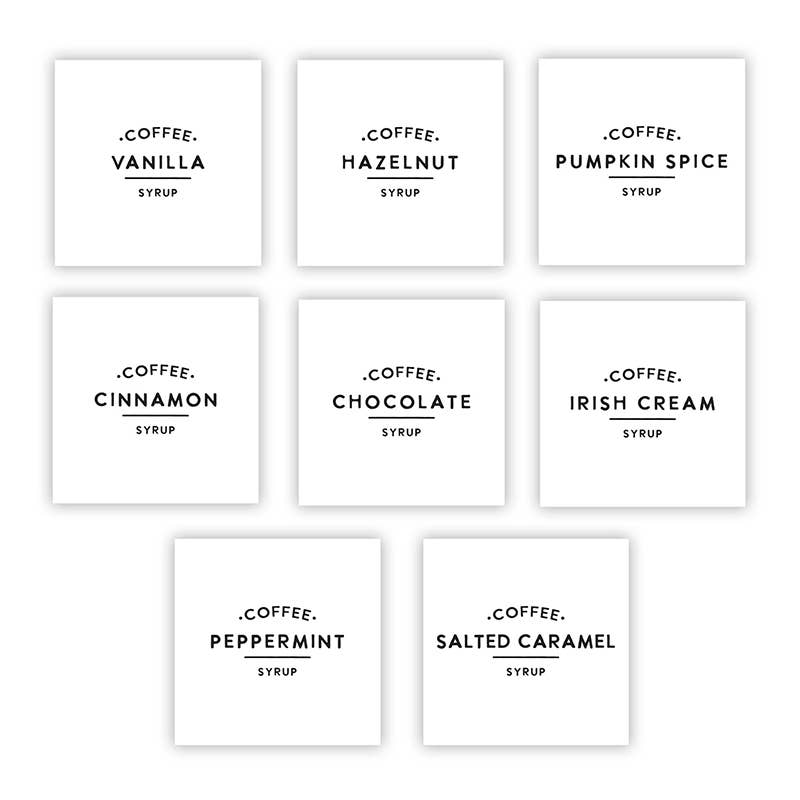 Glass Coffee Syrup Dispenser - Set of 2