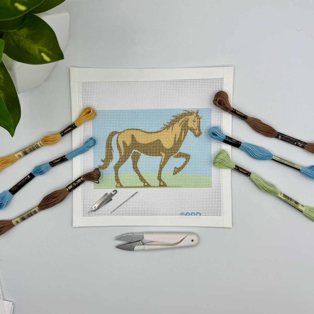 Horse Needlepoint Design 6x4