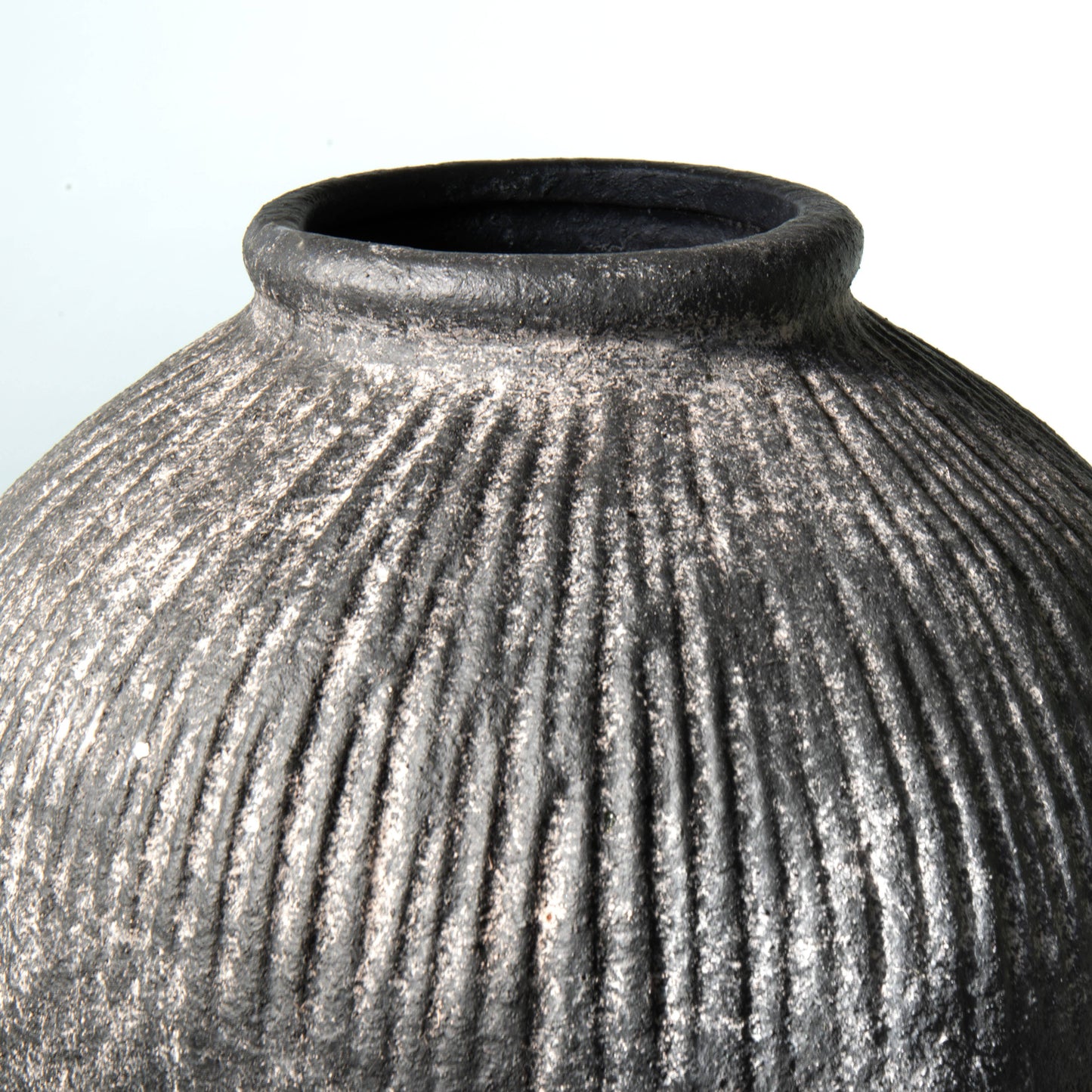 Tall Stoneware Style Terracotta Dark Vase