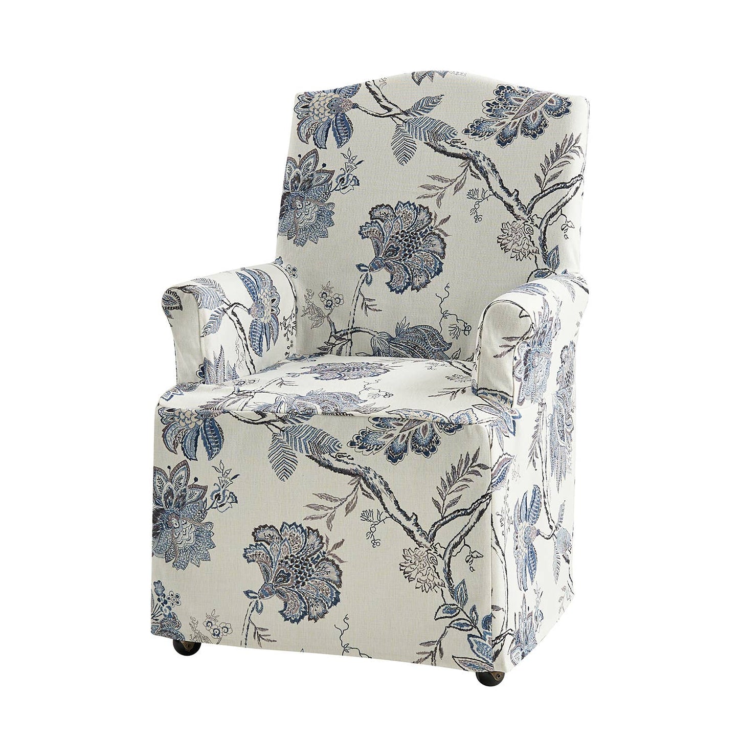 Kanrad Slipcover Dining Chair with Casters