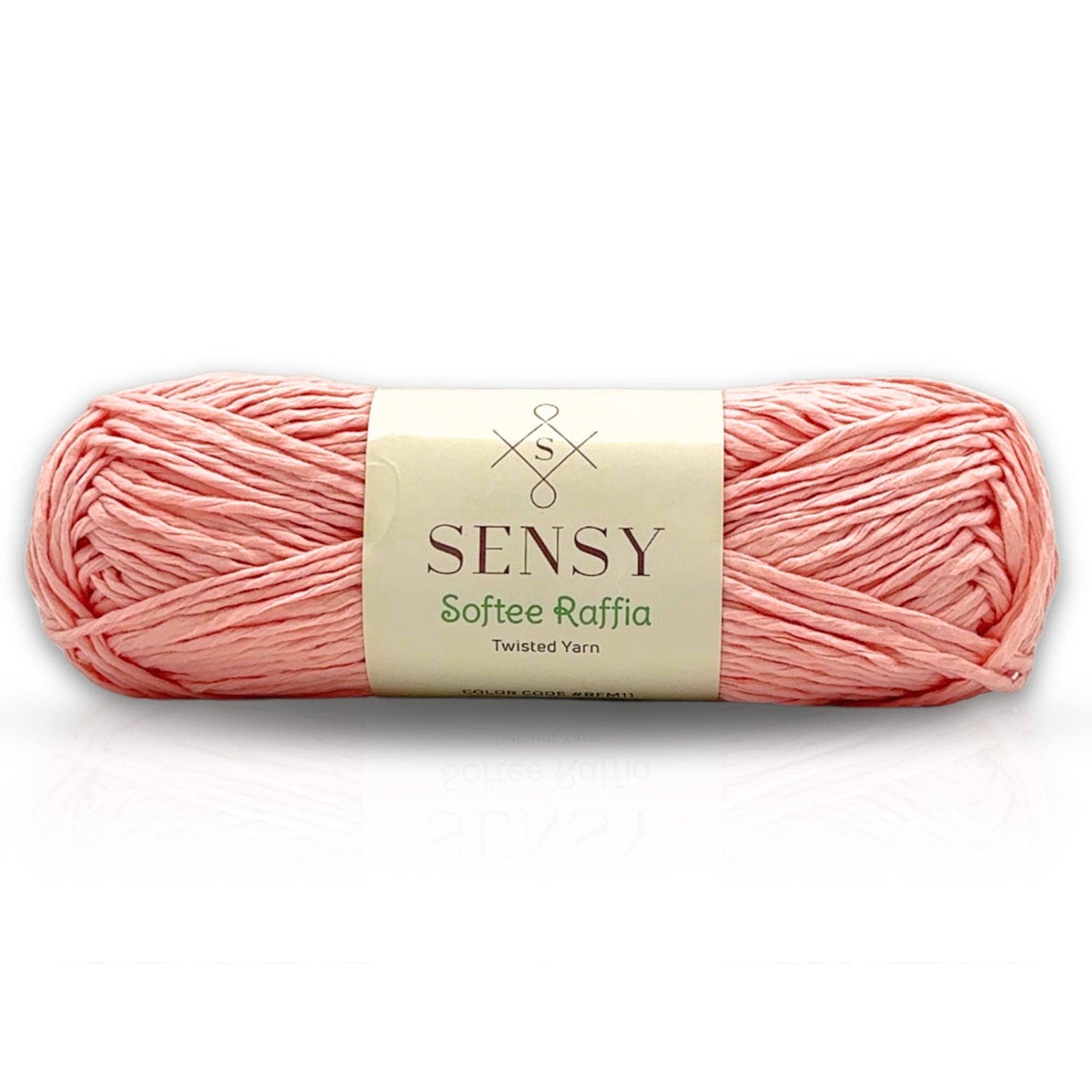 Sensy Softee Raffia Twisted Yarn, 3.5 oz, 109 Yards, 100% Polyester, Gauge 4 Medium
