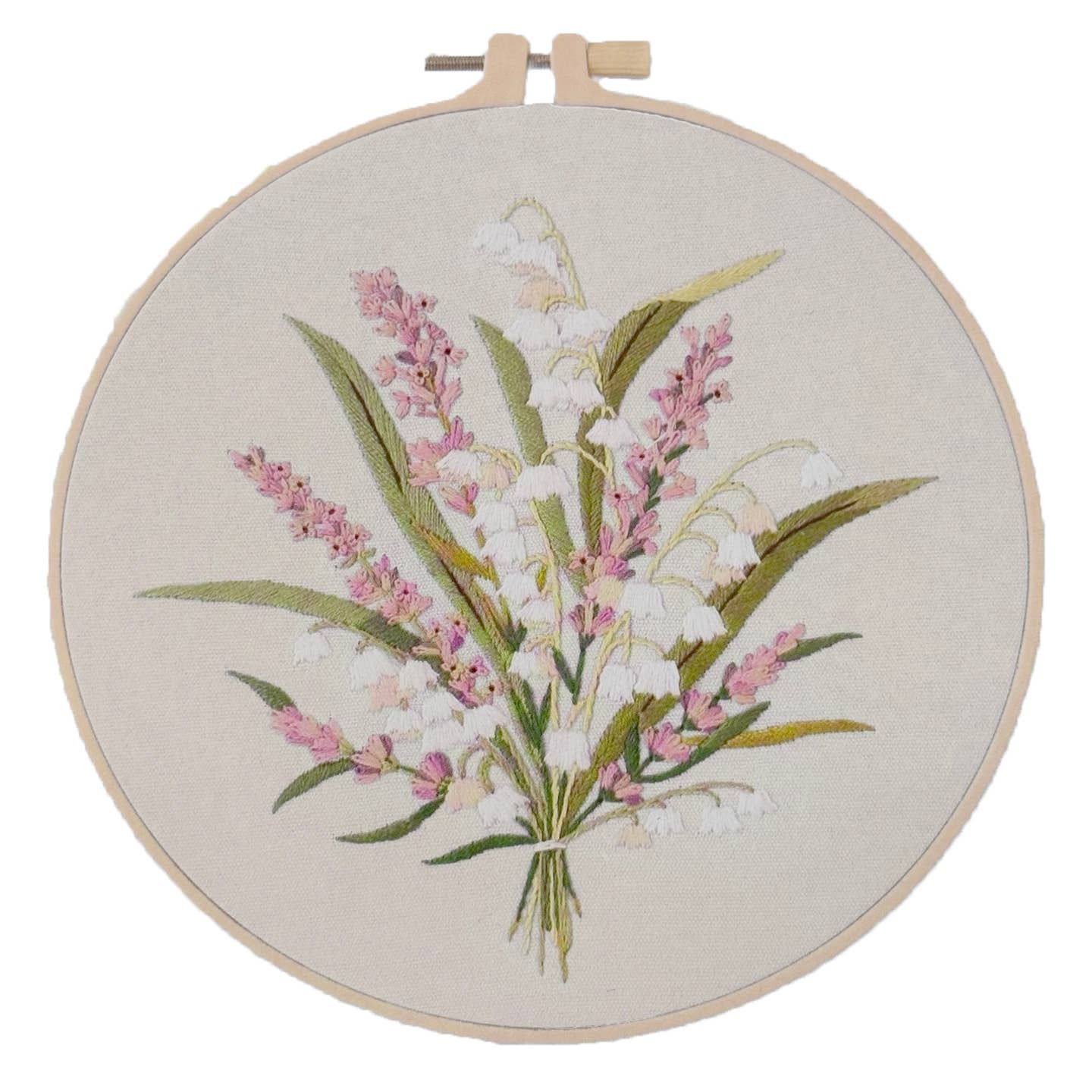 DIY 8" Lily Valley Embroidery Craft Kit
