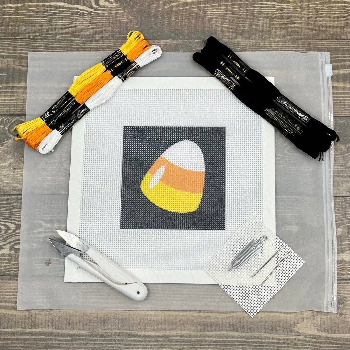 Halloween Candy Corn Needlepoint Design