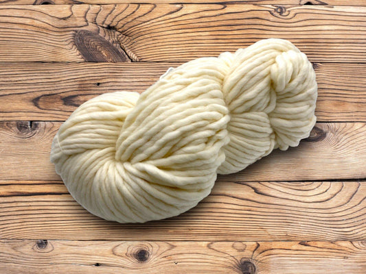 Undyed Yarn: Marshmallow Merino Super Bulky Knitting Yarn