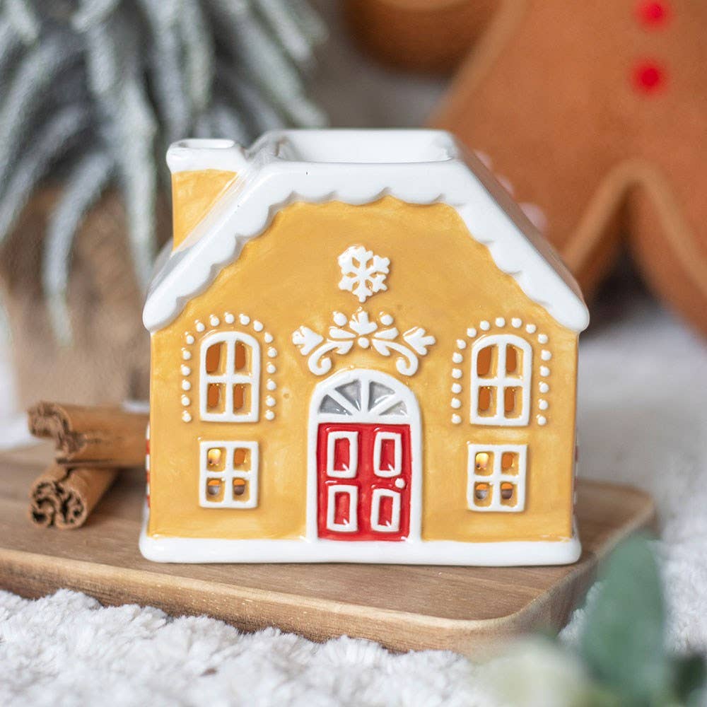 Gingerbread House Shaped Christmas Oil Burner and Wax Warmer