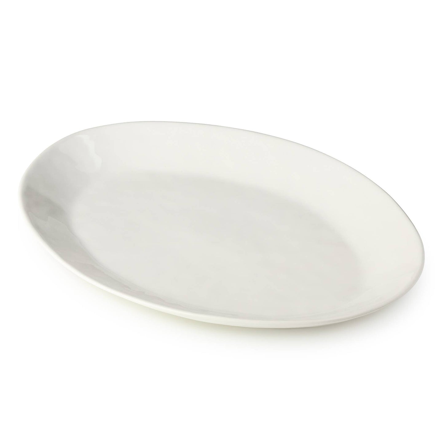 Linen Cream Oval Platter 16in x 12in