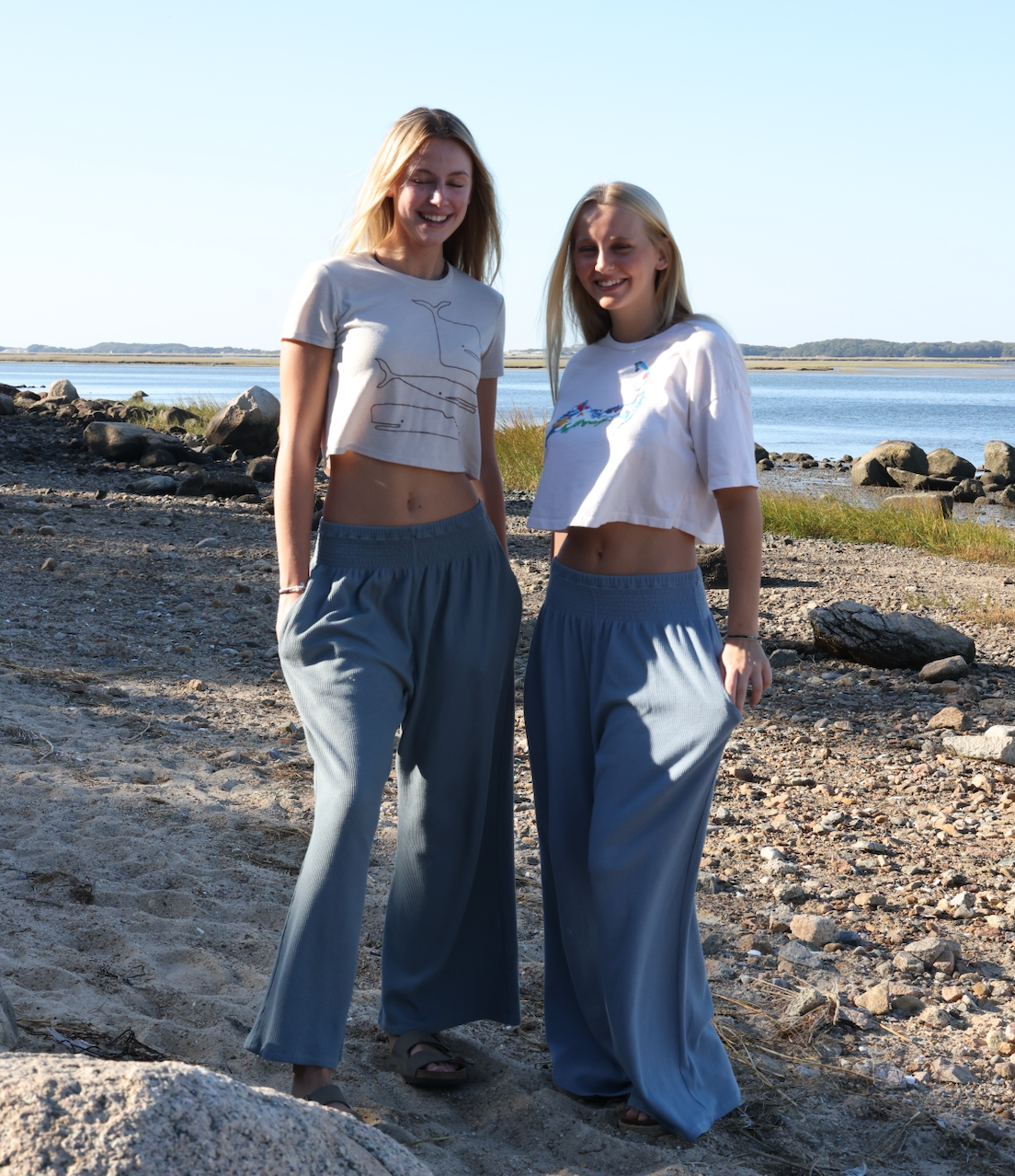 Coastal Waffle Pants – Powder Blue