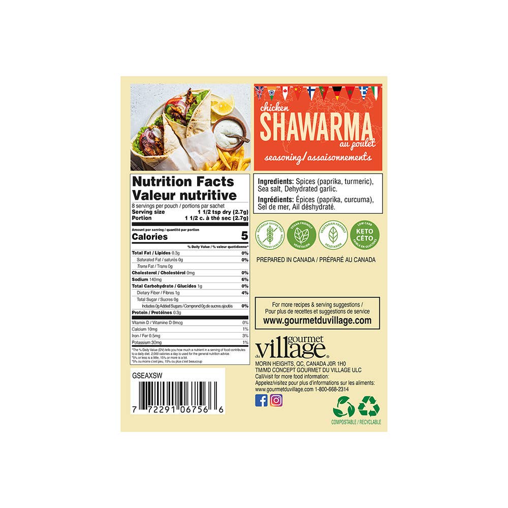 Seas. Shawarma Recipe Box