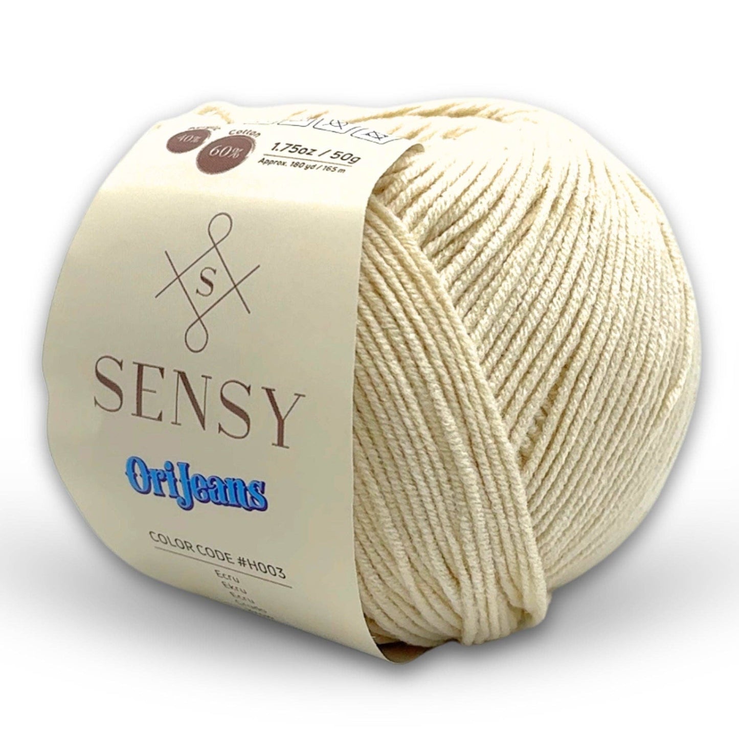 Sensy OriJeans Yarn, 1.75 oz, 180 yards, Gauge 2 Fine