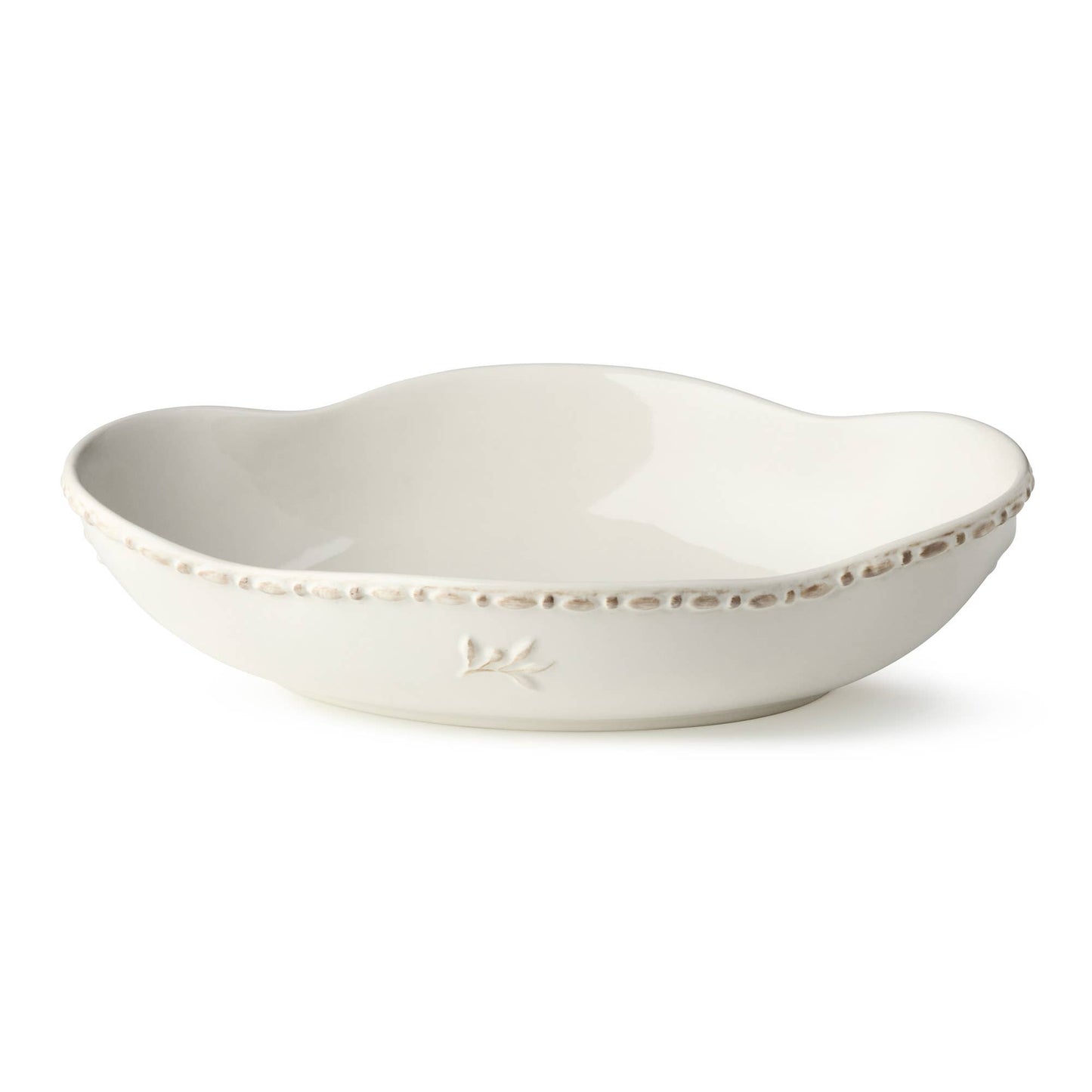 Heritage Oval Serving Bowl 12" – Curved Stoneware Grace