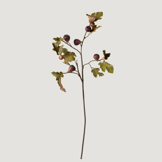 Dried Look Faux Fig Branch in Eggplant - 37"
