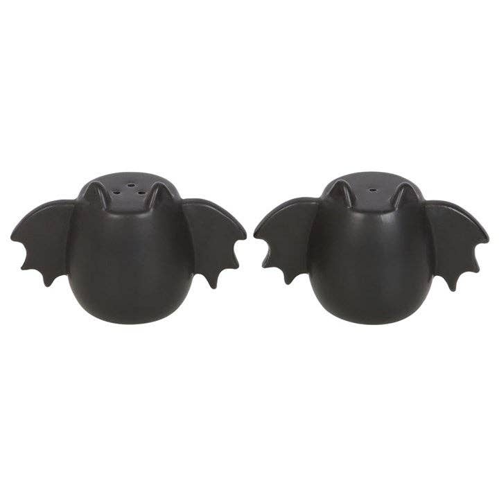 Gothic Bat Wing Halloween Salt and Pepper Shakers