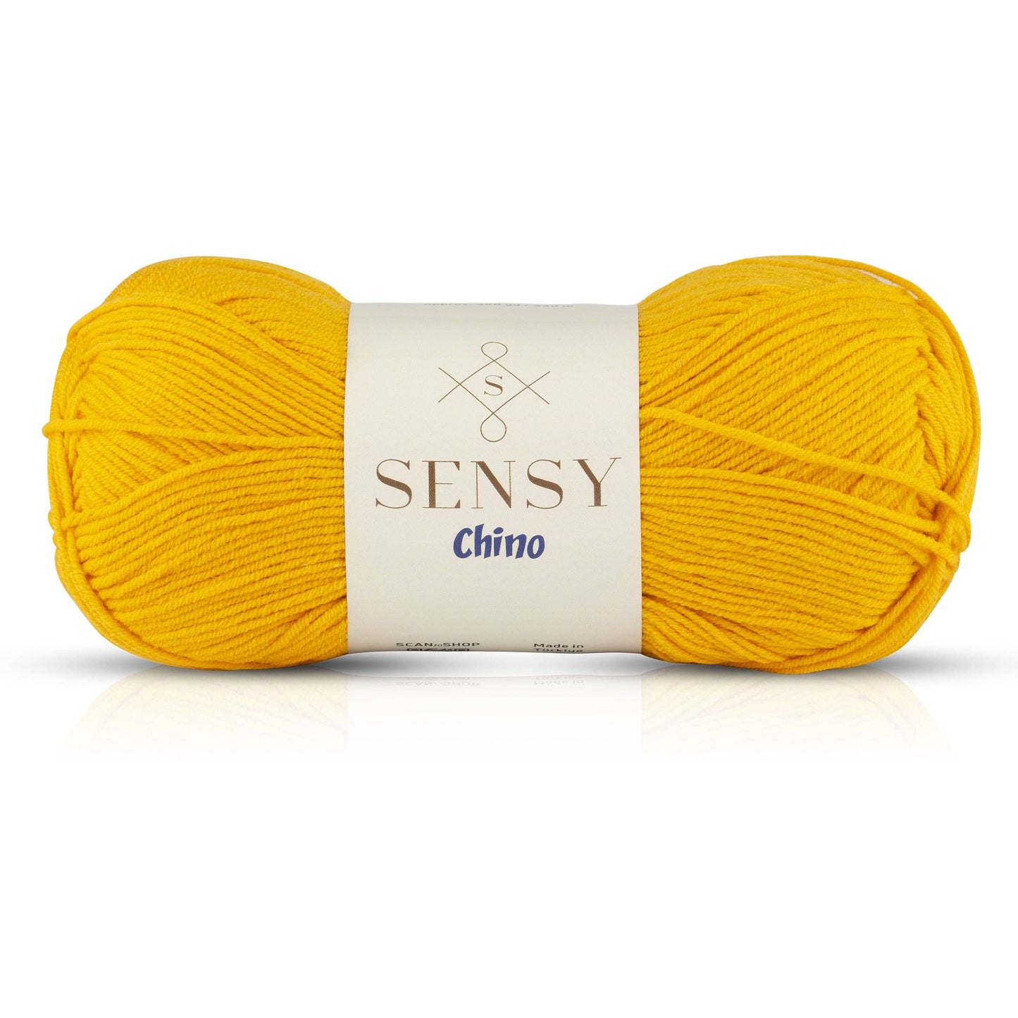 Sensy Chino Soft Cotton Yarn, 3.5 oz, 360 Yards, Gauge 2 Fin
