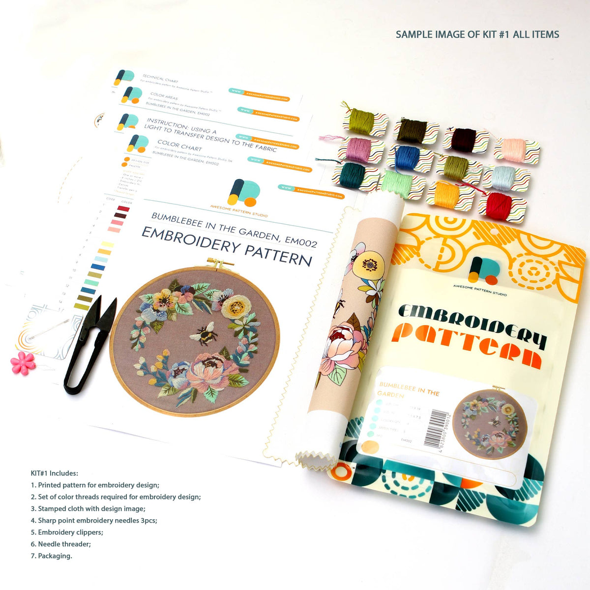 Merry Christmas Embroidery Kit