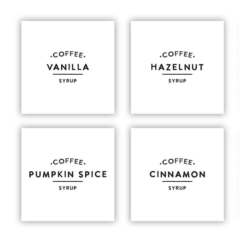 Glass Coffee Syrup Dispenser - Set of 2