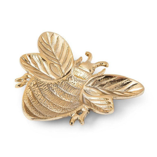 Small Flat Bee Tray-Gold-6"W