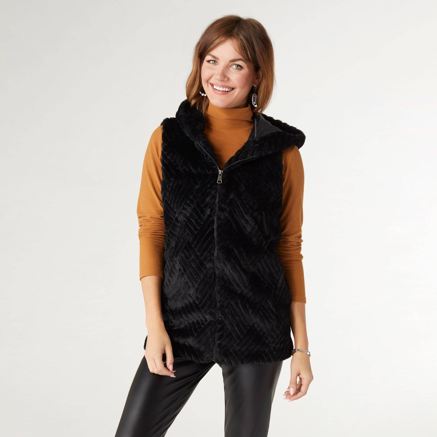 Lyric Faux Fur Hooded Vest