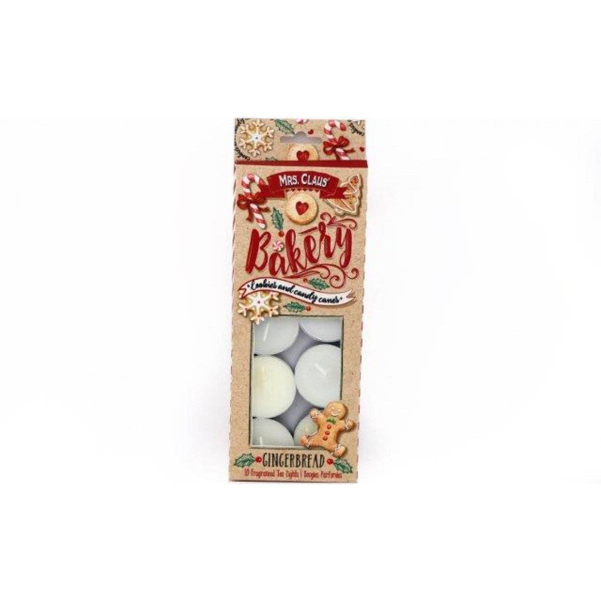Pack of 10 Christmas Gingerbread Scented Tealights