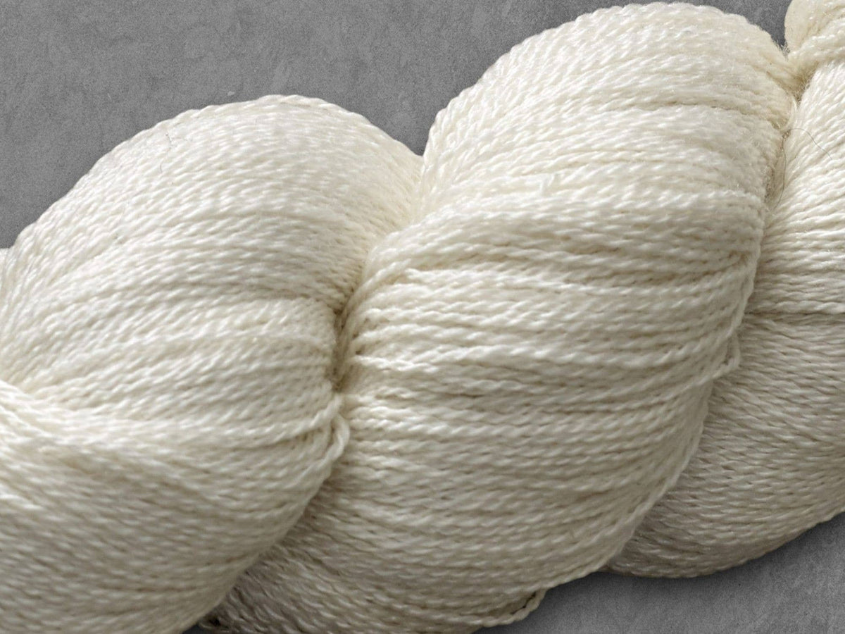 Undyed Yarn: Merino Silk Lace Knitting Yarn