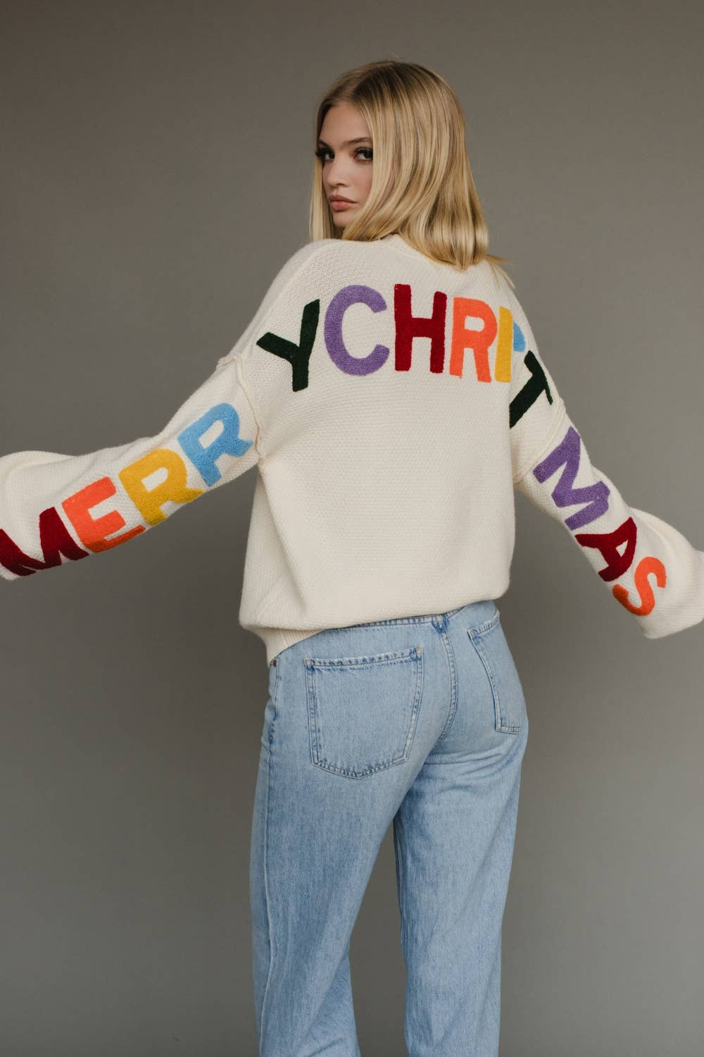 Ivory Merry Christmas Sweater