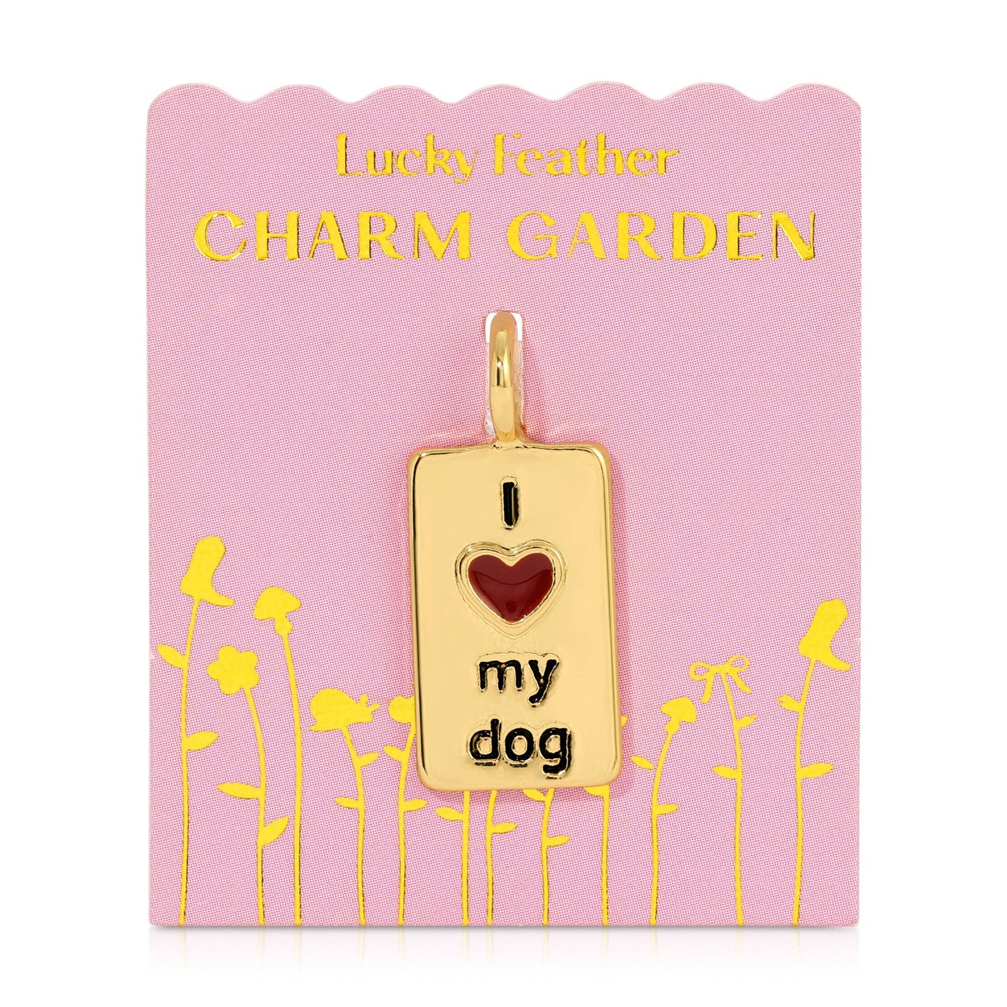Charm Garden - GOLD - I Hrt - DOG