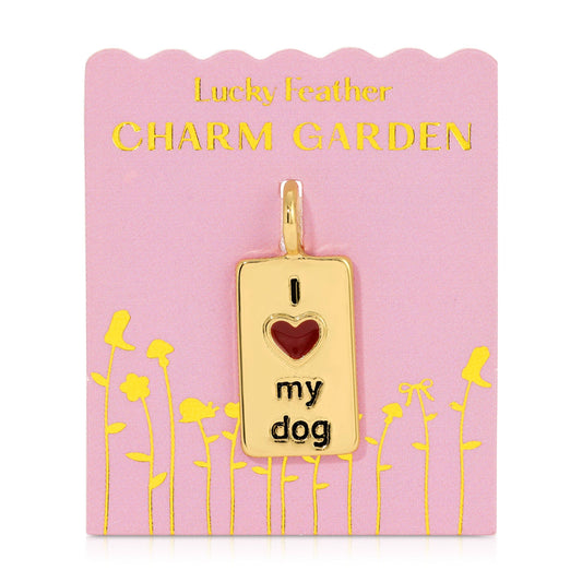 Charm Garden - GOLD - I Hrt - DOG