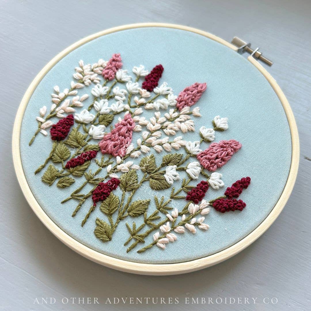 Hand Embroidery Kit - Winslow in Cranberry