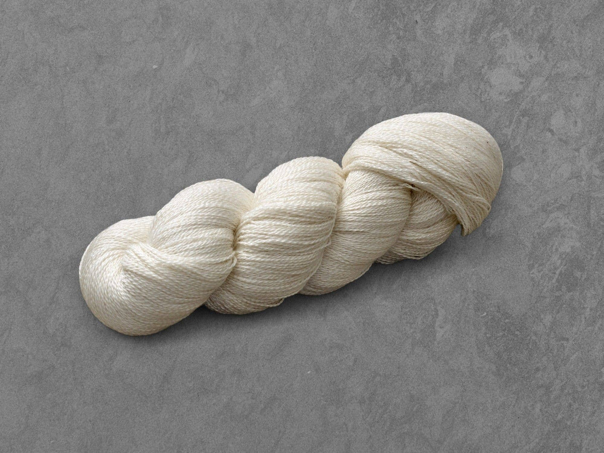 Undyed Yarn: Merino Silk Lace Knitting Yarn