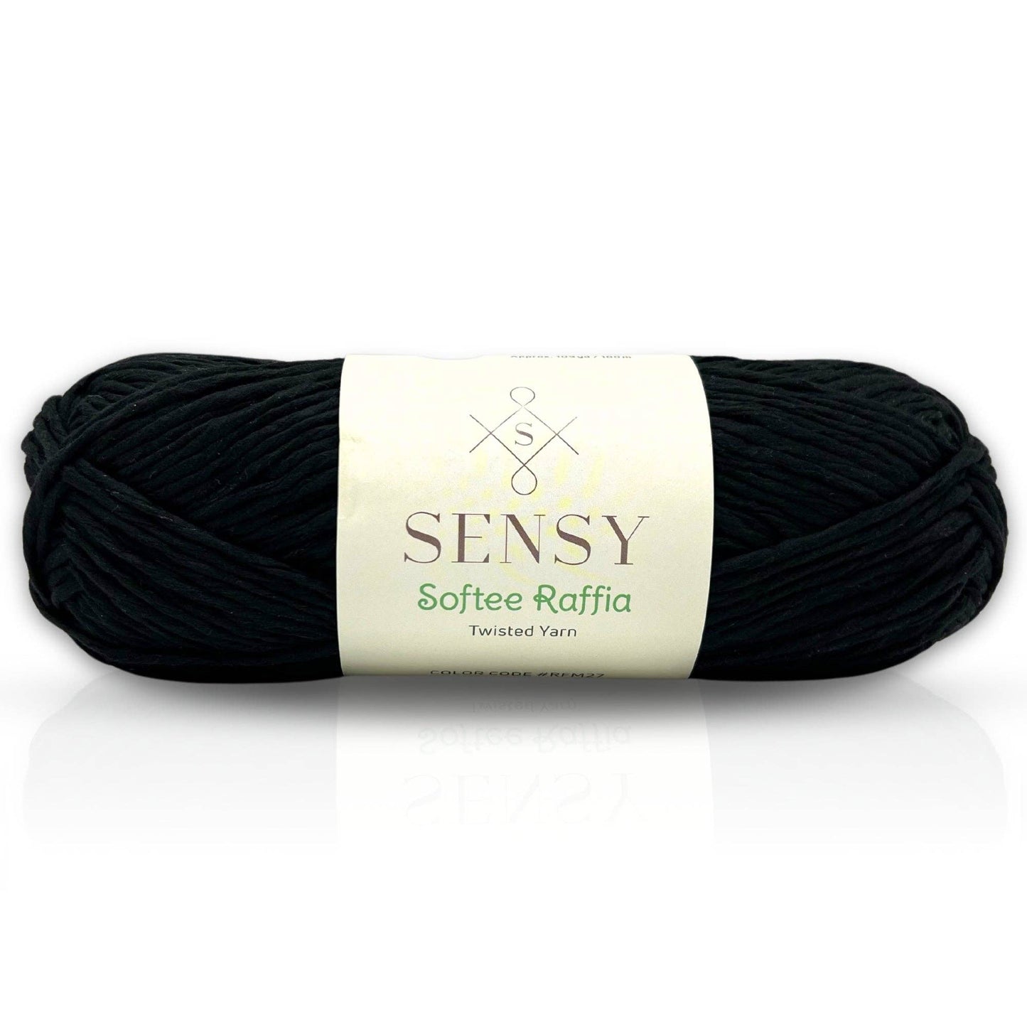 Sensy Softee Raffia Twisted Yarn, 3.5 oz, 109 Yards, 100% Polyester, Gauge 4 Medium