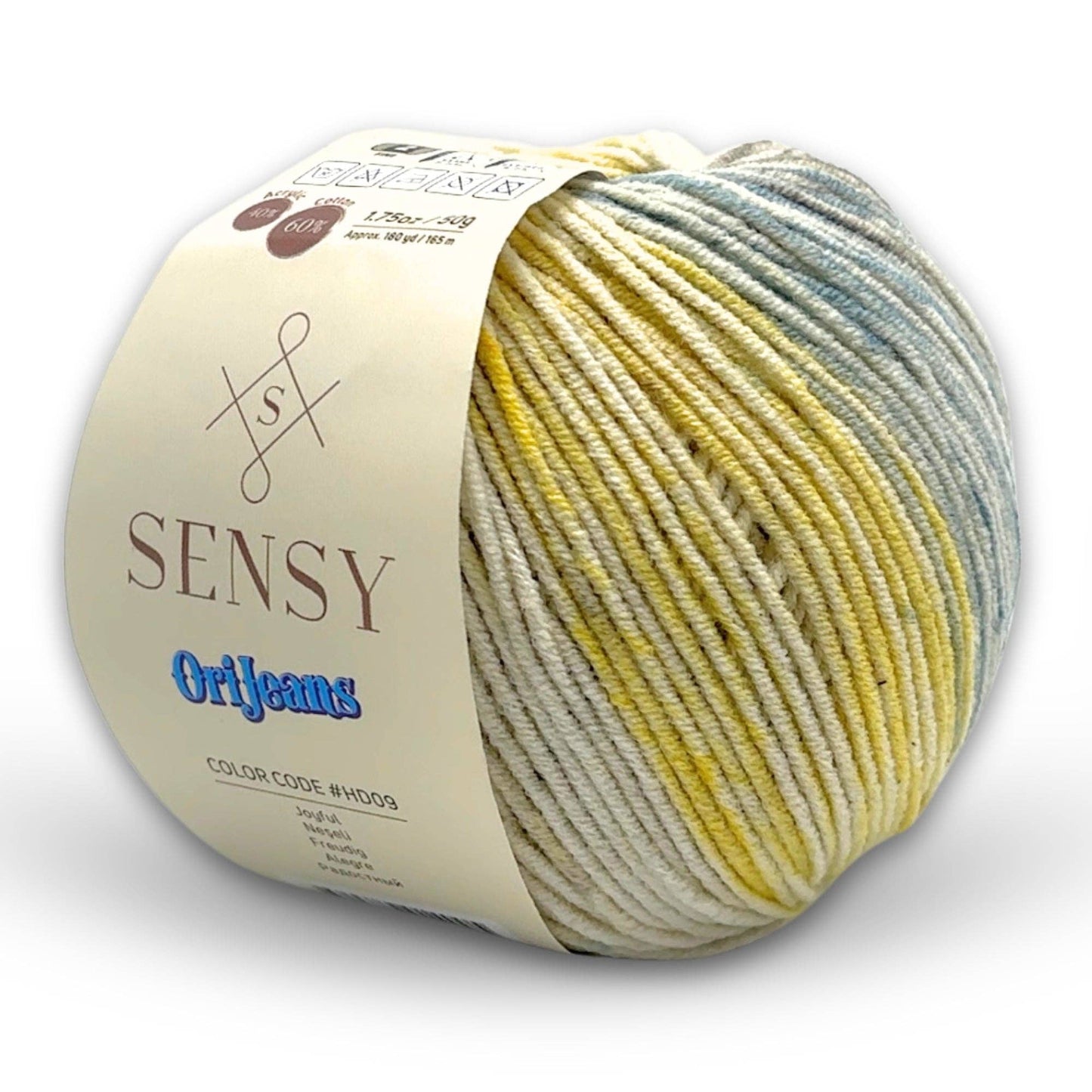 Sensy OriJeans Yarn, 1.75 oz, 180 yards, Gauge 2 Fine
