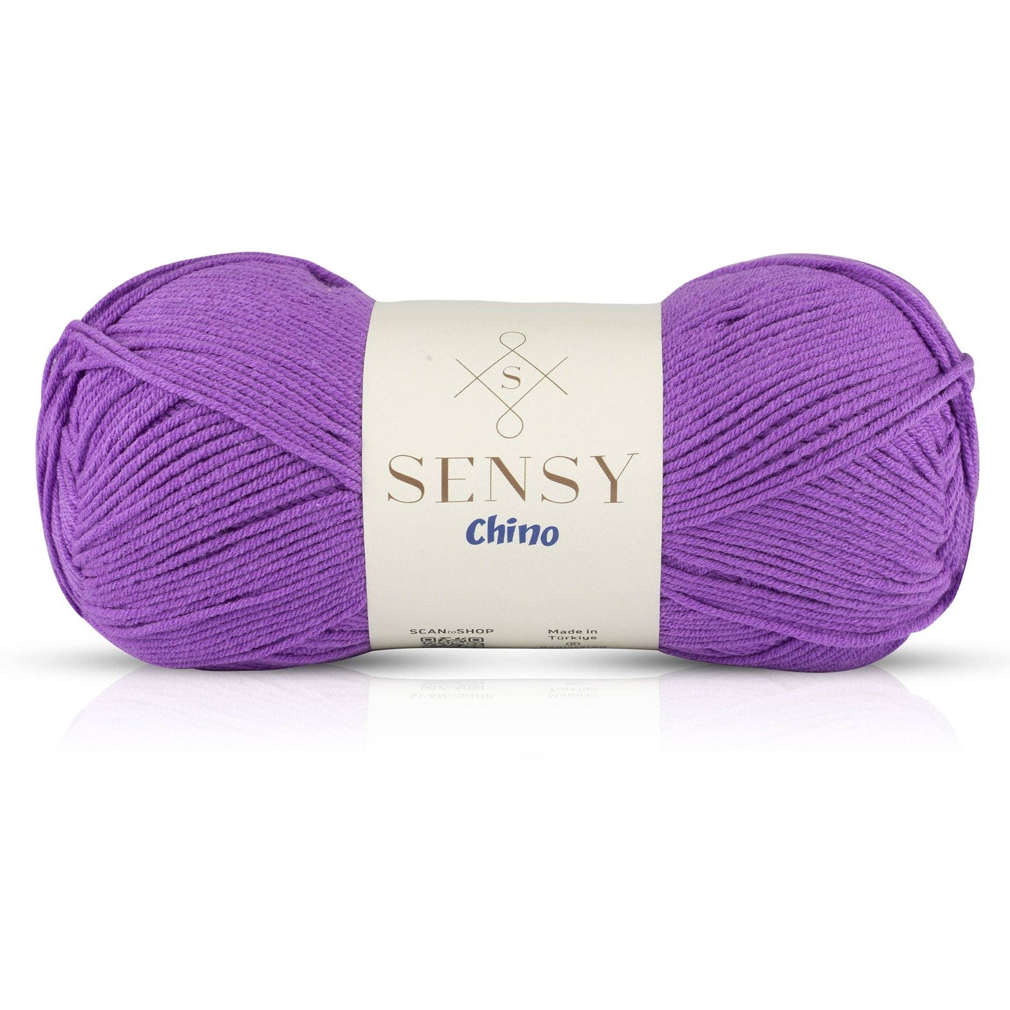 Sensy Chino Soft Cotton Yarn, 3.5 oz, 360 Yards, Gauge 2 Fin