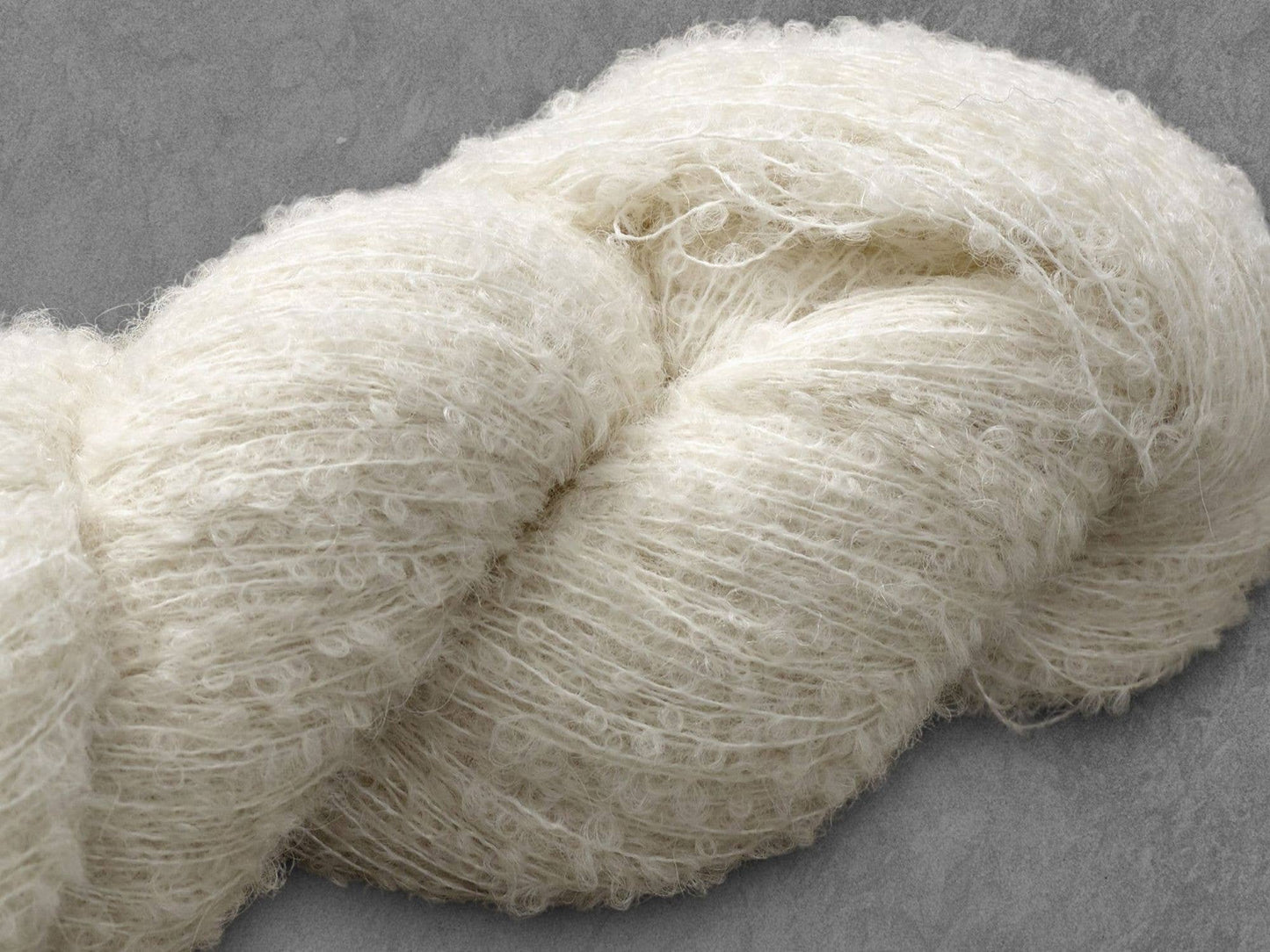 Undyed Yarn: Alpaloop Lace Boucle Knitting Yarn