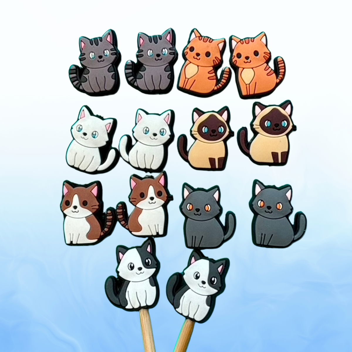 Knitting Needle Point Protectors - Cat Breeds Kitty Pets
