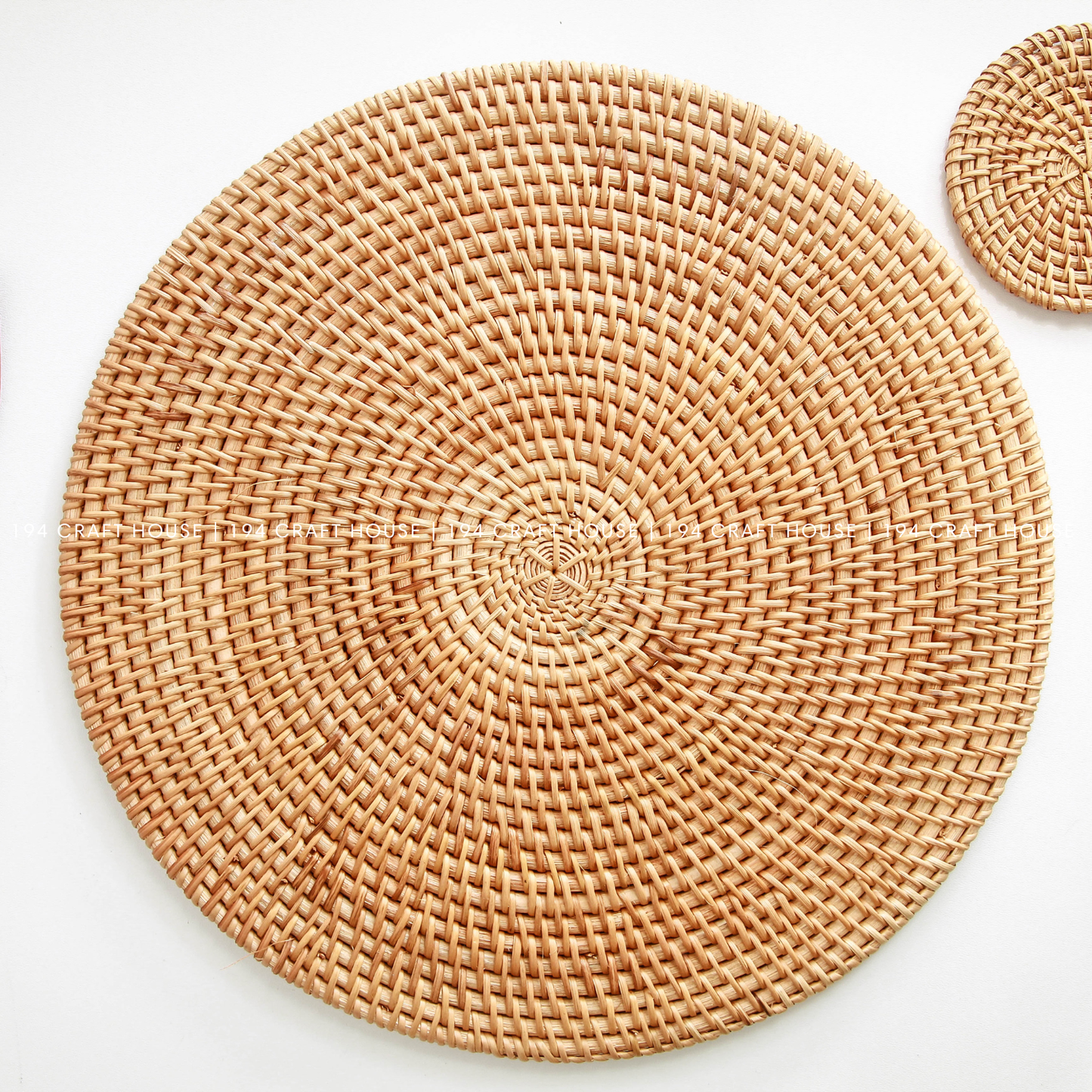 Natural Round Rattan Placemats - Home & Kitchen Decor