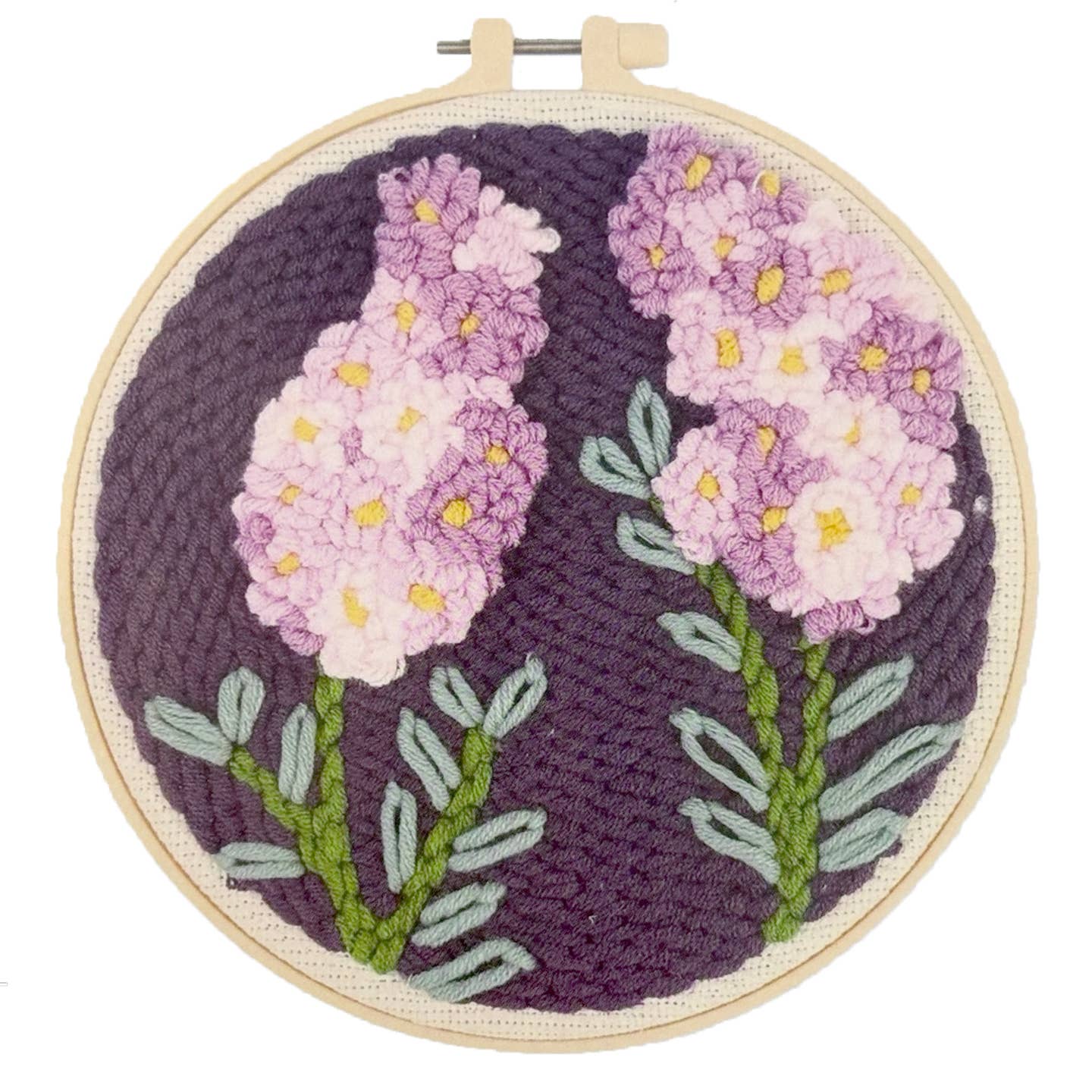 DIY 8" Lavender Punch Needle Embroidery Craft Kit