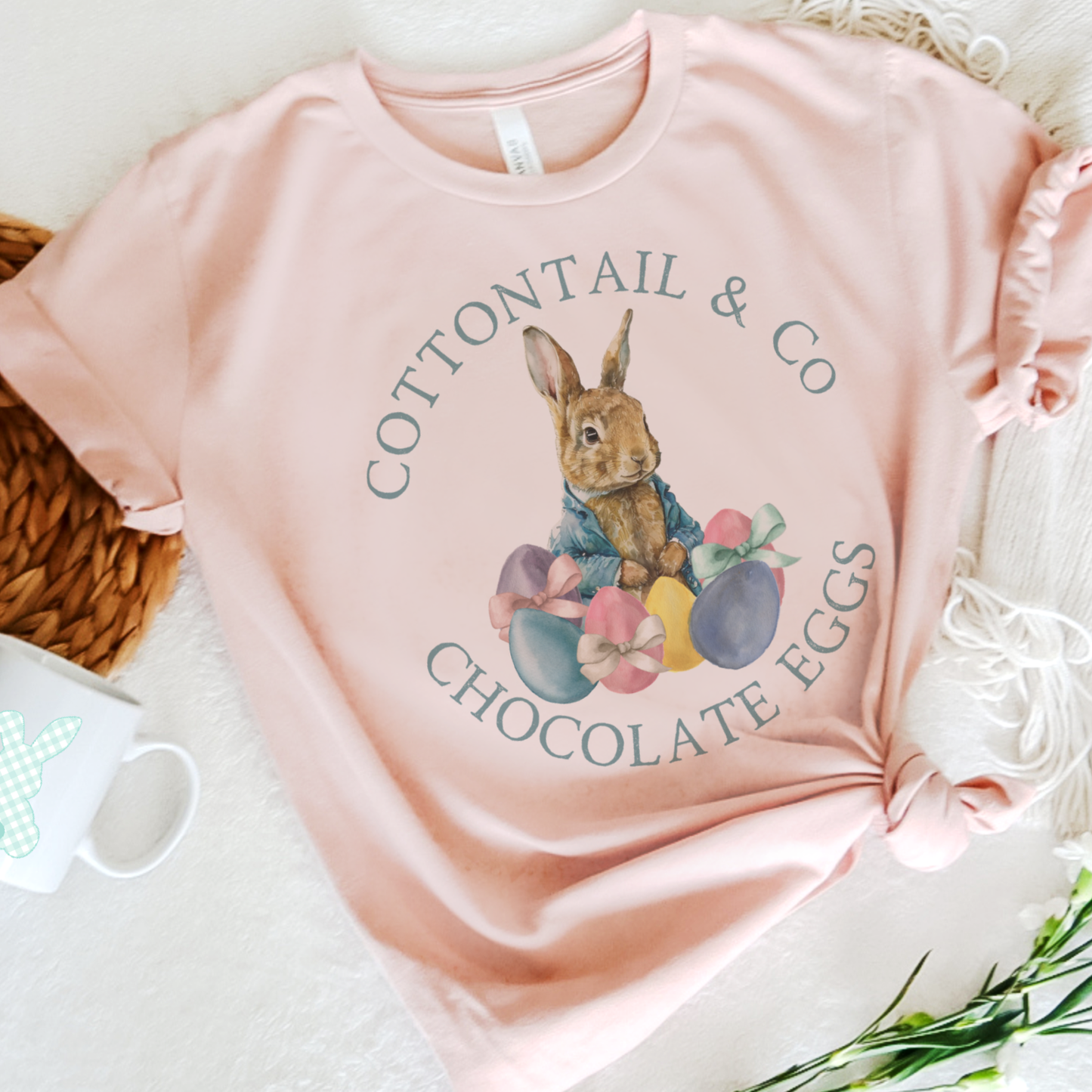 Easter Bunny Vintage Peter Cottontail Eggs Hunt Graphic Tee